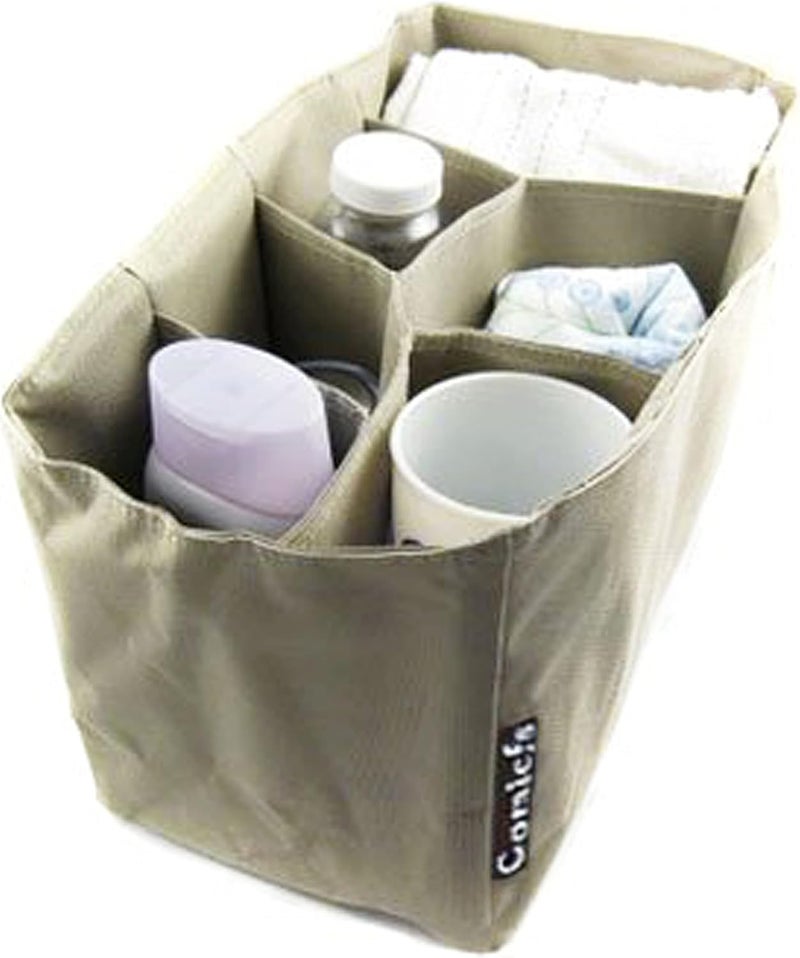 Comicfs Baby Diaper Bag Insert Organizer (Dimensions: 12 X 6.4 X 8 Inch, Khaki) - Image 3
